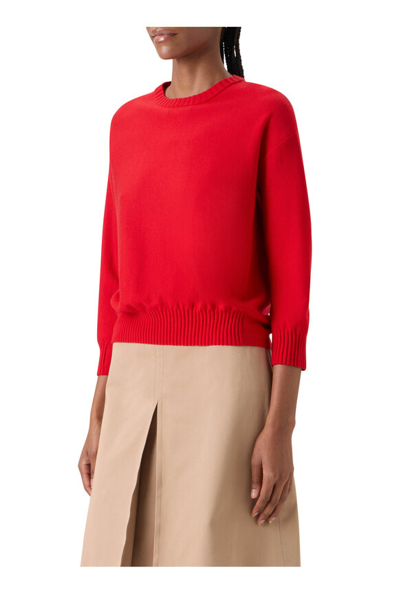 Akris Punto Cherry Wool Ruched Knit Sweater - view 4