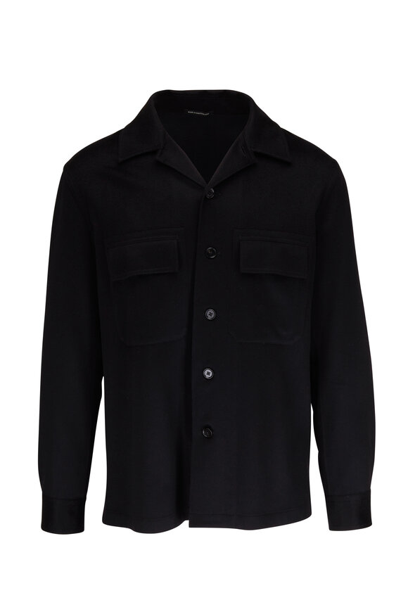 Zegna - Oasi Black Cashmere Overshirt