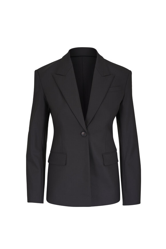 TWP Jasper Chocolate Stretch Wool Blazer - view 1