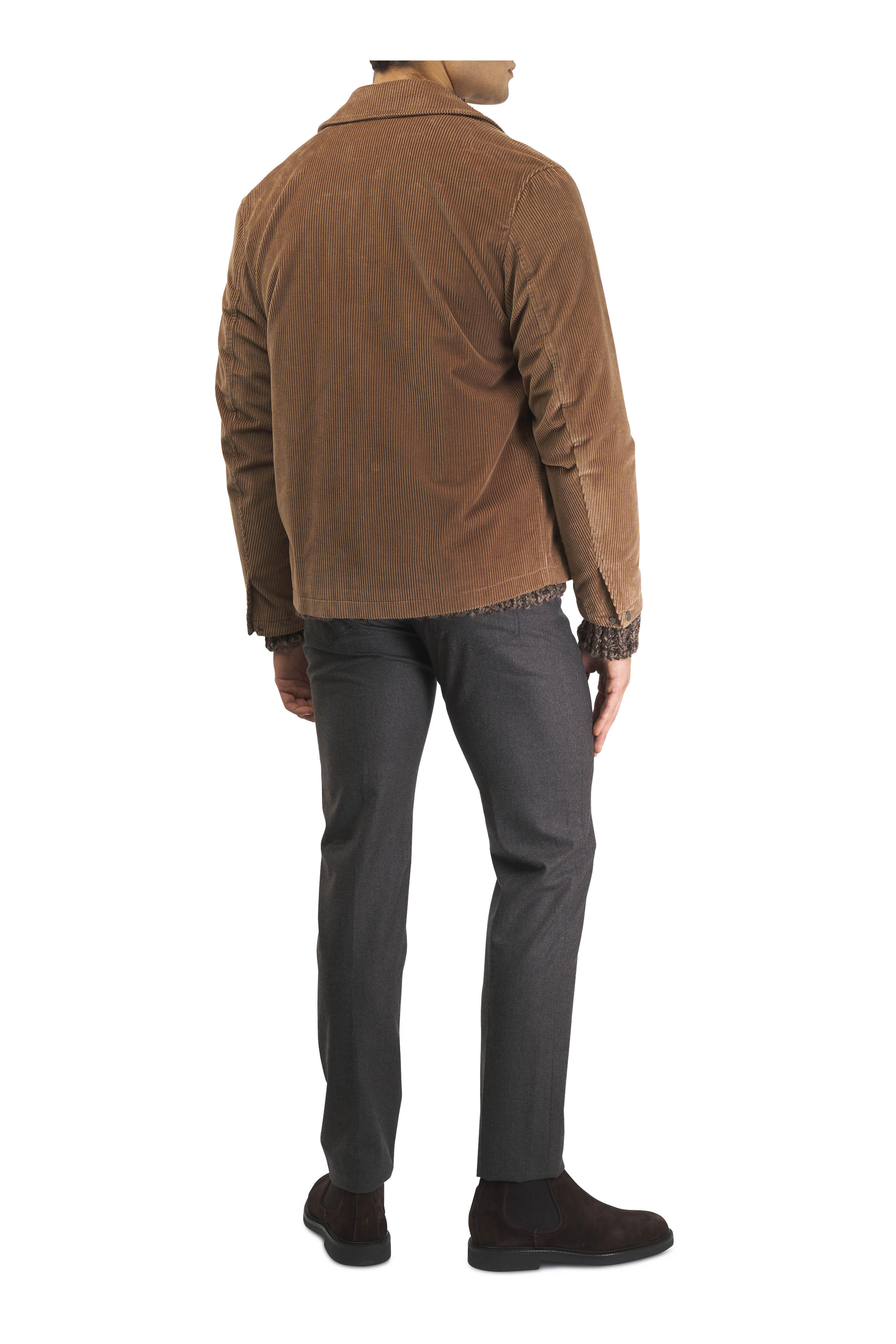 Moncler - Snap Brown Corduroy Cotton Over Shirt