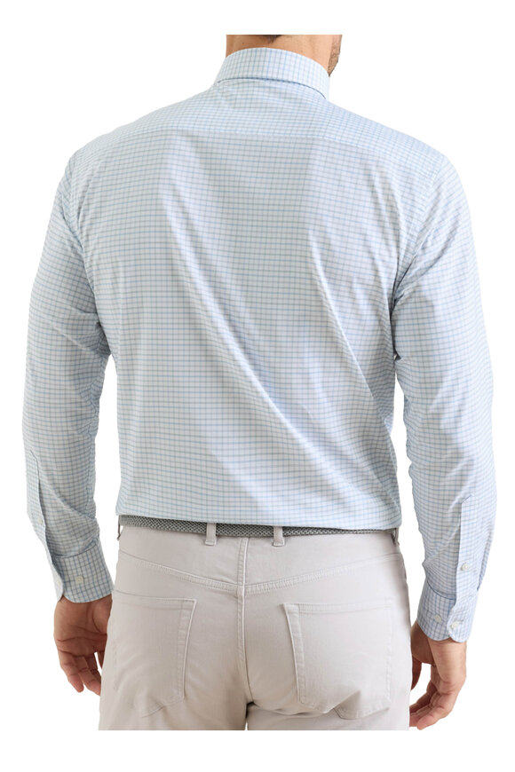 Peter Millar Rommel Cottage Blue Performance Twill Sport Shirt - view 3