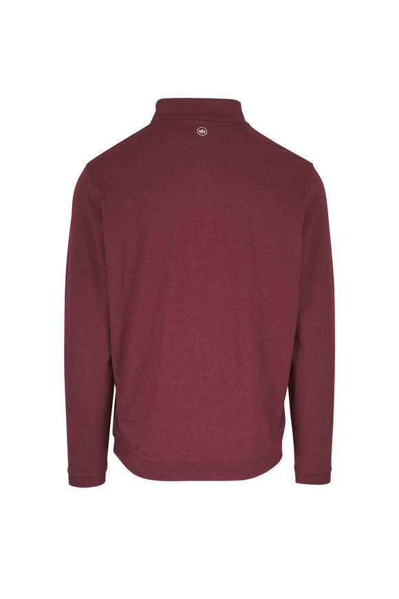 Peter Millar Ardent Air Burgundy Performance Quarter-Zip - view 2