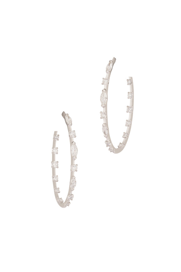 Kwiat Diamond Starry Night Hoops - view 1