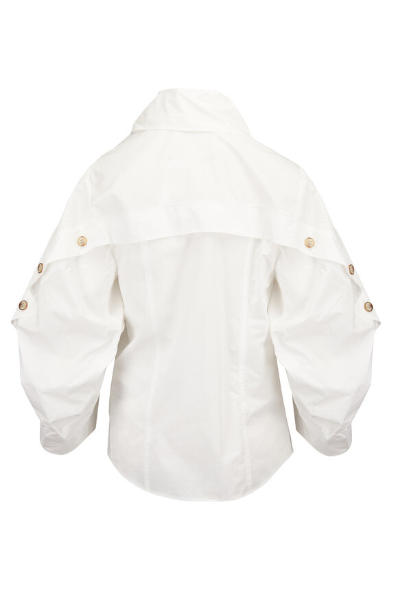 Zimmermann Valiant White Cotton Utility Shirt - view 2
