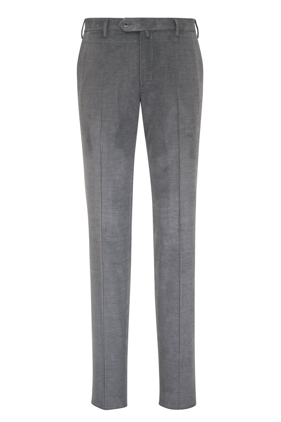 Malcom Green Stretch Cotton & Wool Corduroy Pant - view 1