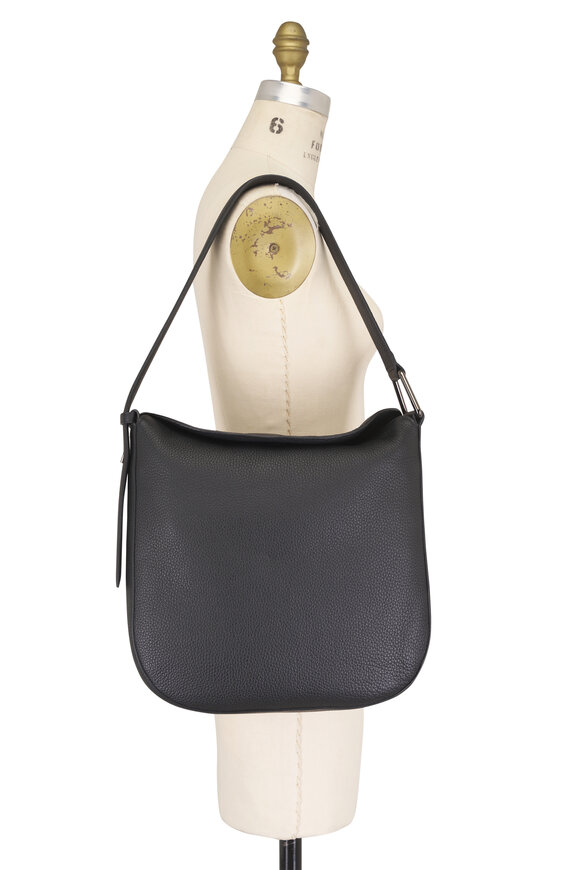 Akris Medium Anna Black Leather Hobo Bag - view 5