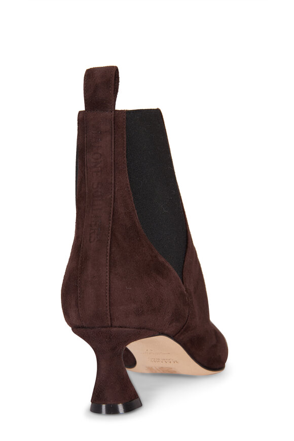 Malone Souliers Carolyn Ebony Suede Short Boot, 45mm - view 3