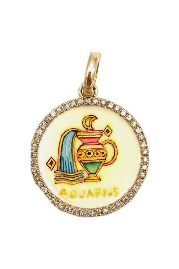 Royal Nomad Jewelry Diamond Aquarius Zodiac Pendant