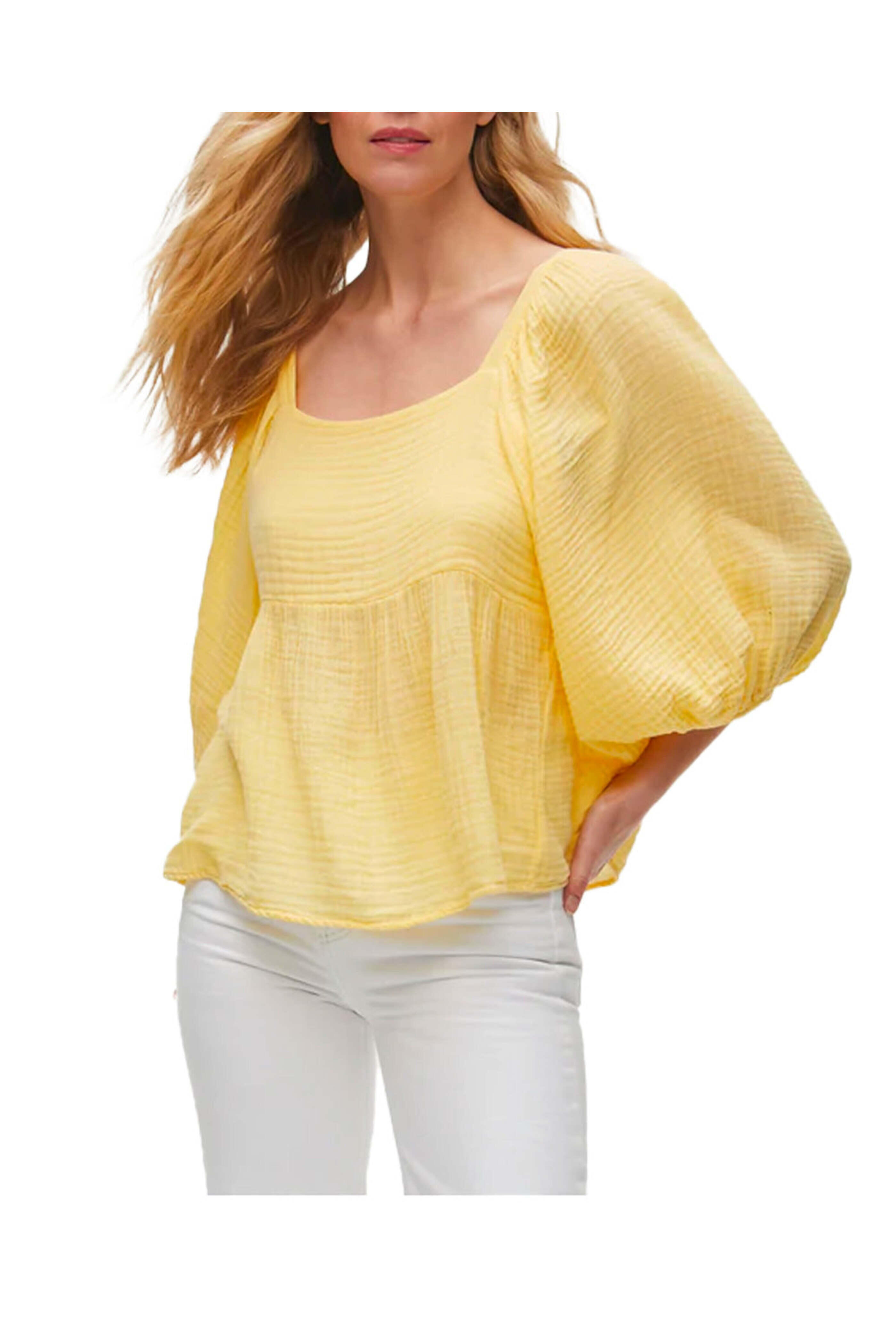 Michael Stars - Butter Patsy Square Neck Puff Sleeve Top
