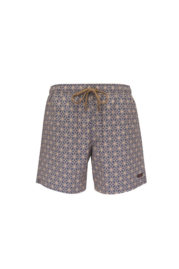 Faherty Brand All Day™ Golden Lotus Tile Swim Trunks