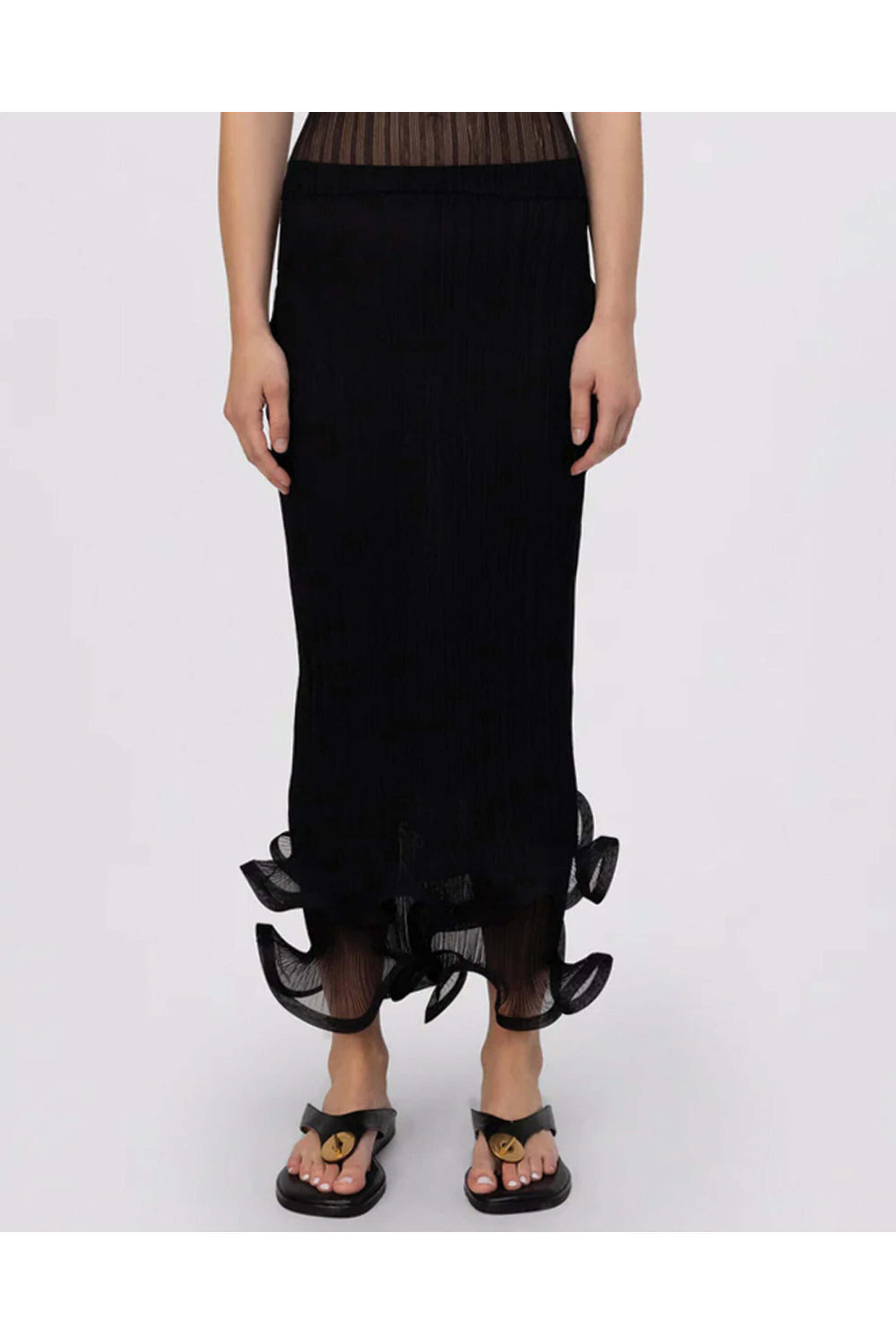 Simkhai - Black Kelso Midi Skirt