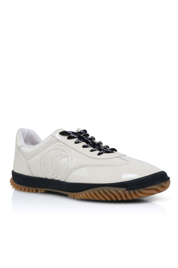 Chloé - White Leather Scalloped Sneaker | Mitchell Stores