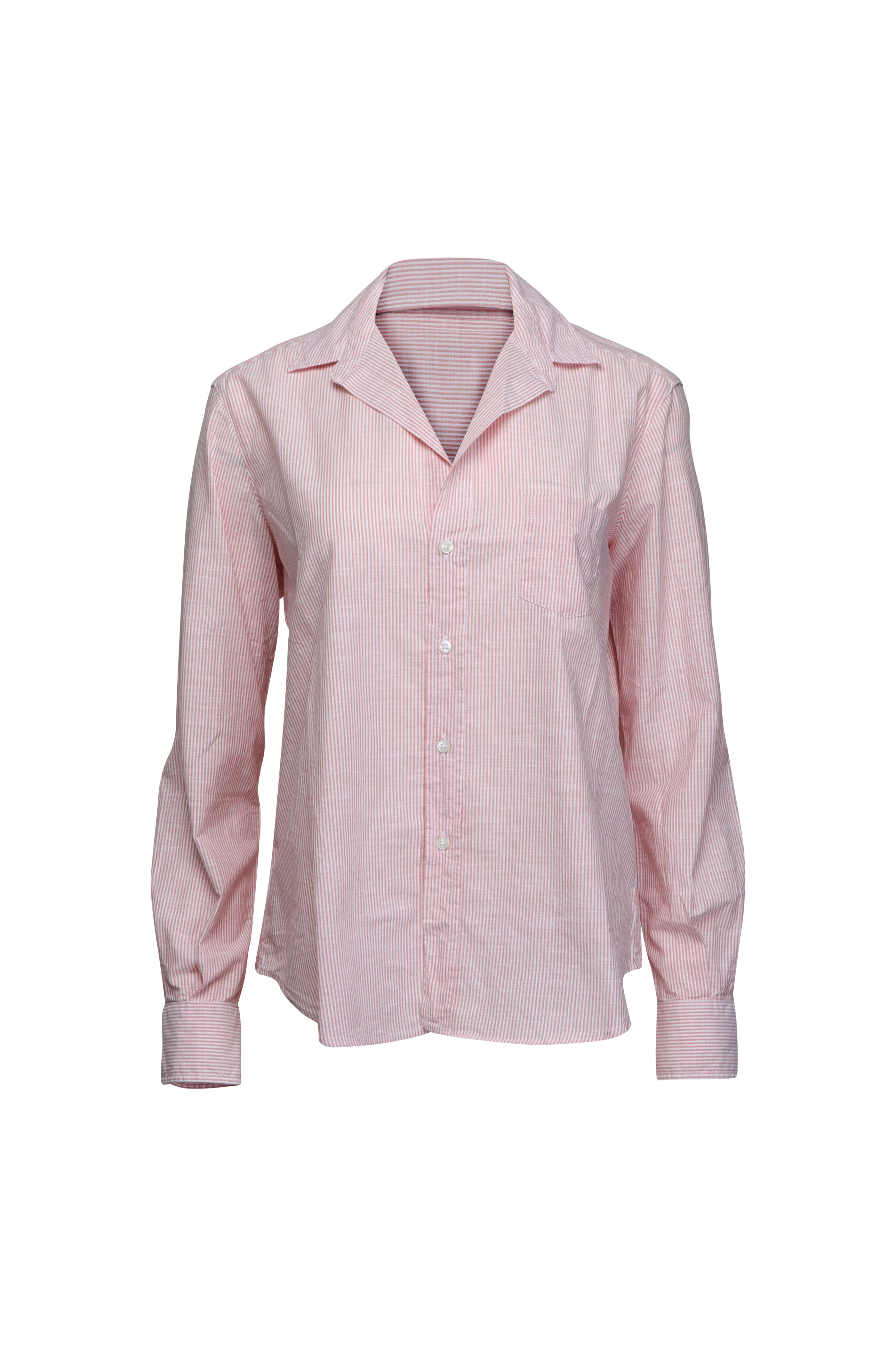 Frank & Eileen - Eileen Burnt Orange Stripe Button Up Shirt