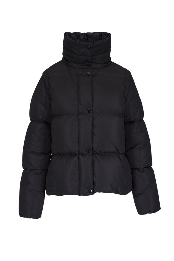 Moncler Castelnou Black Short Down Jacket - view 5