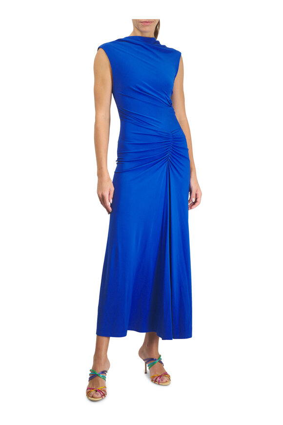 dusty blue bridesmaid dresses knee length KissProm main image 1