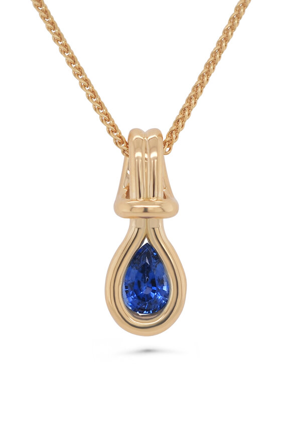 Kali Zoe Sapphire Pendant Necklace - view 1