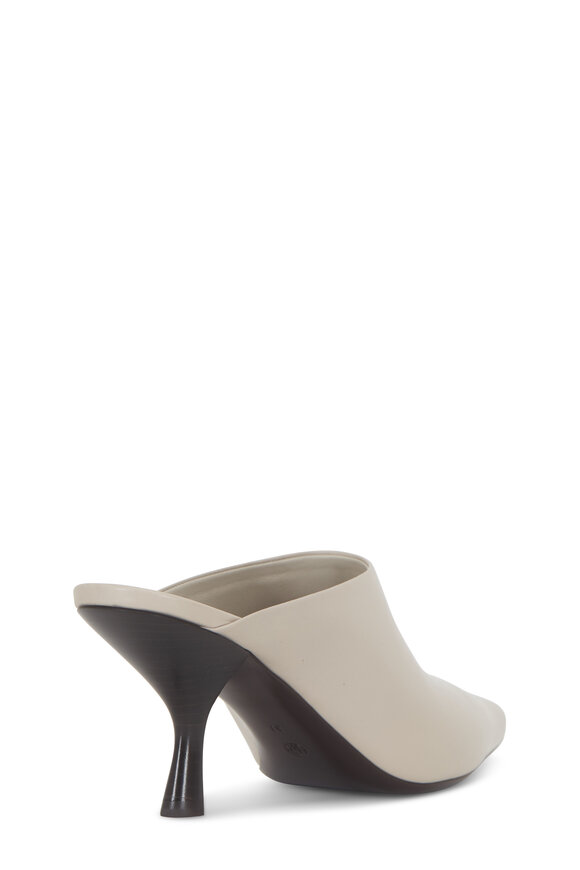 The Row - Bourgeoisie Pearl Gray Leather Mule, 65mm 