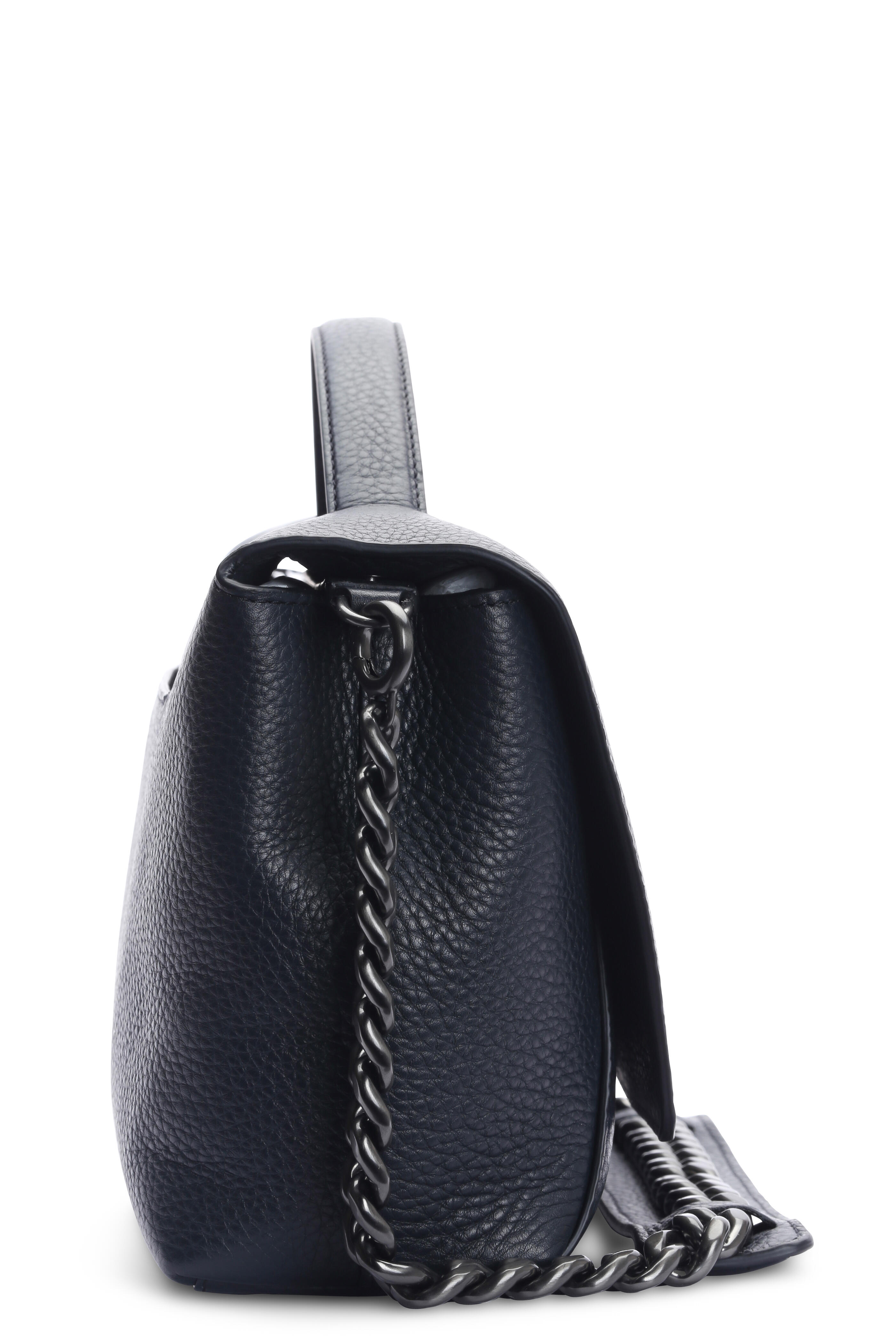 Akris - Dark Blue Leather Shoulder Bag