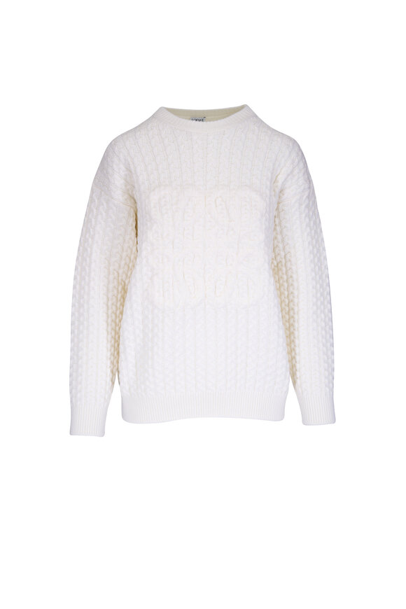 Loewe Anagram Open Cable Knit Sweater