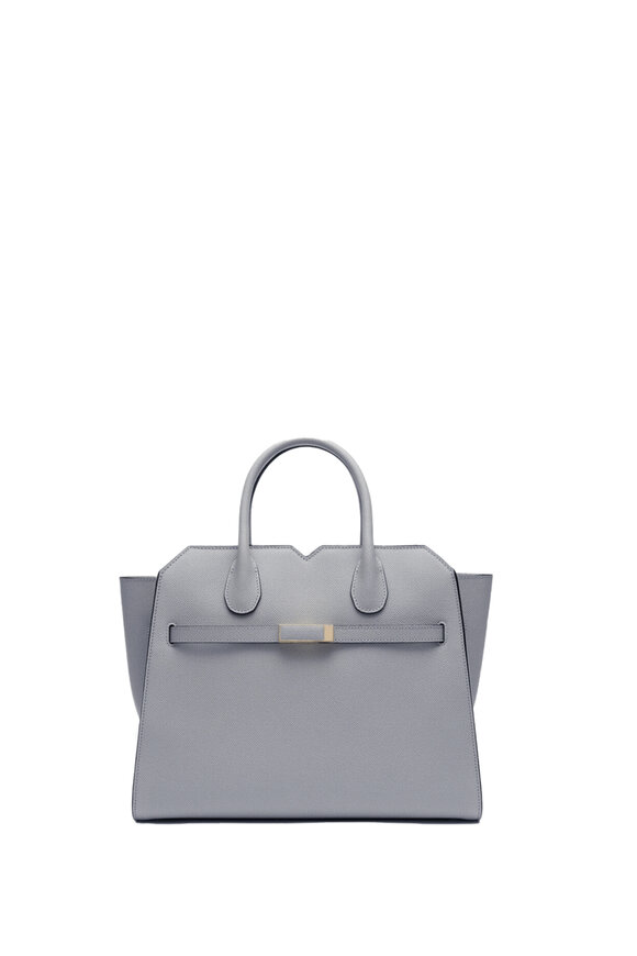 Valextra Medium Milano Two Handle Bag in Niagara