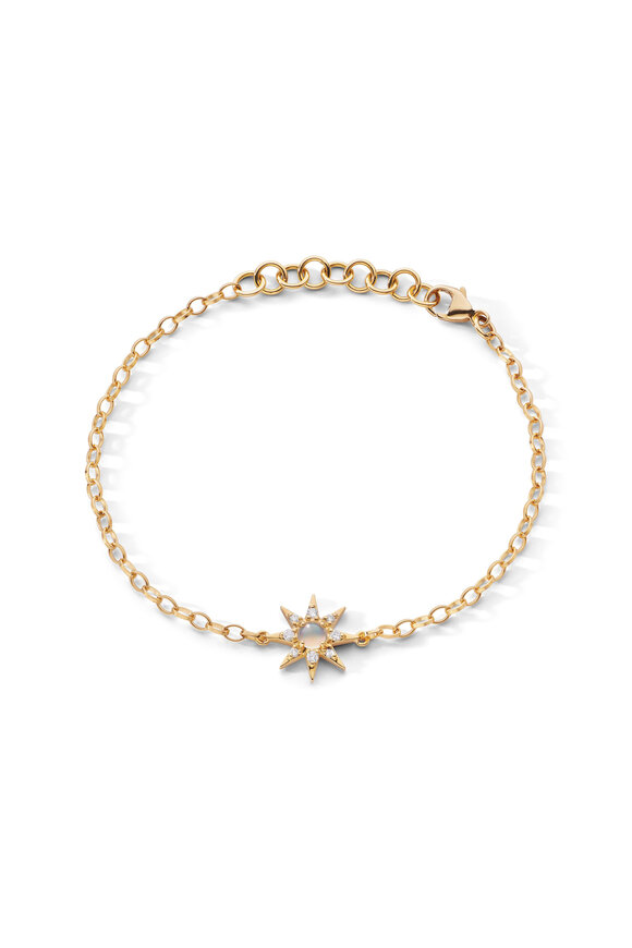 Monica Rich Kosann - Petite Diamond & Opal Star Charm Bracelet