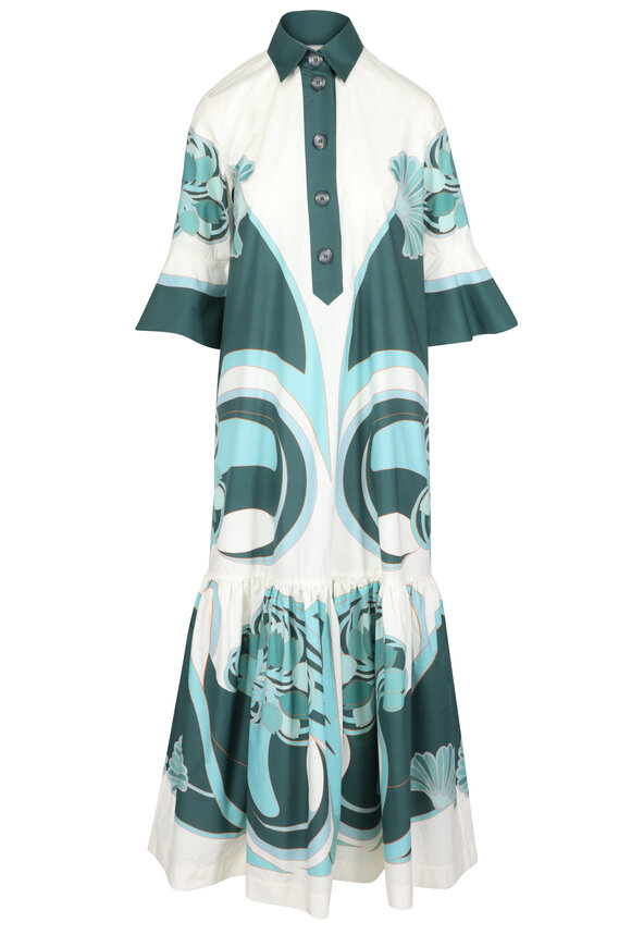 La DoubleJ Artemis Tulip Placée Dark Green Dress