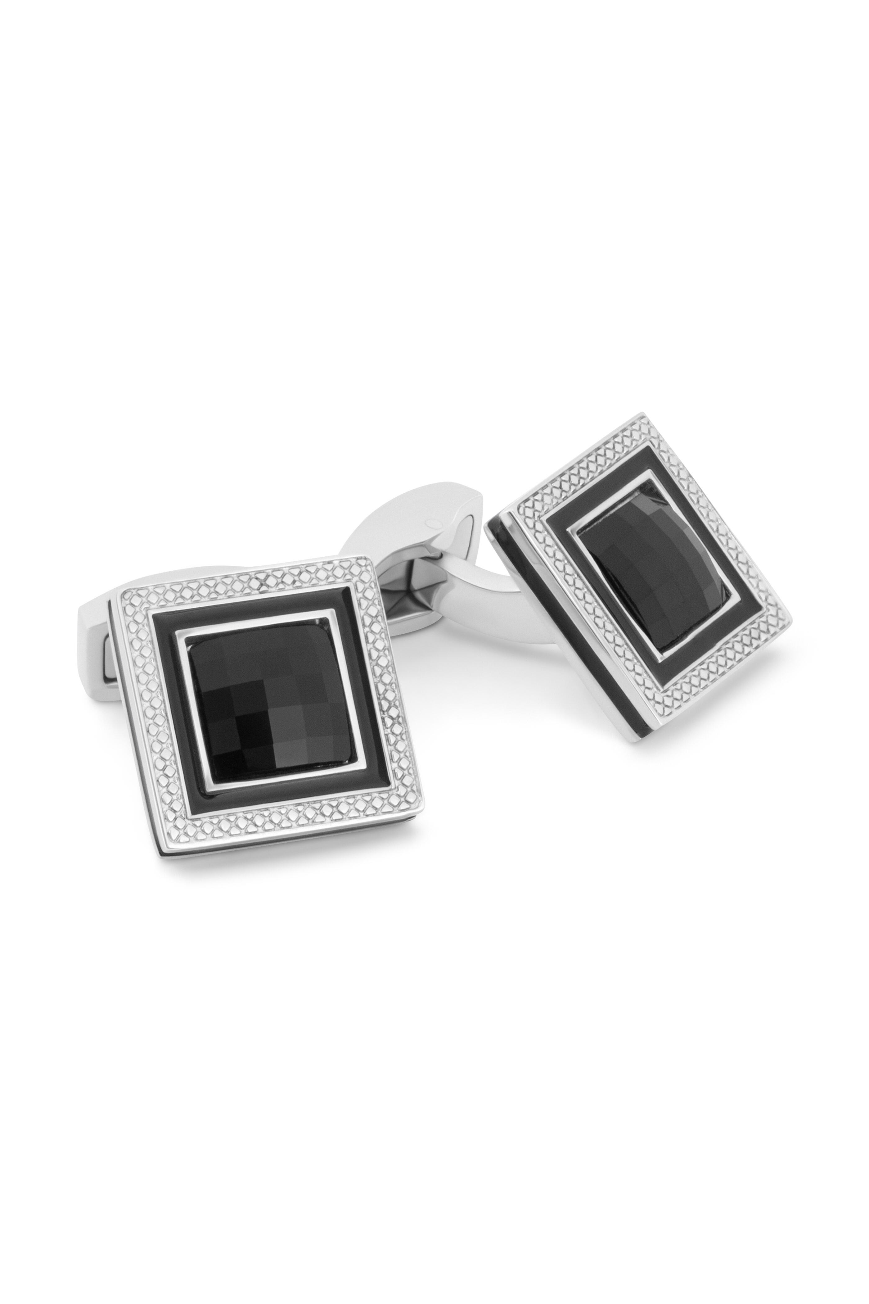 Tateossian - Limited Edition Black Rhodium Quadrato Cufflinks