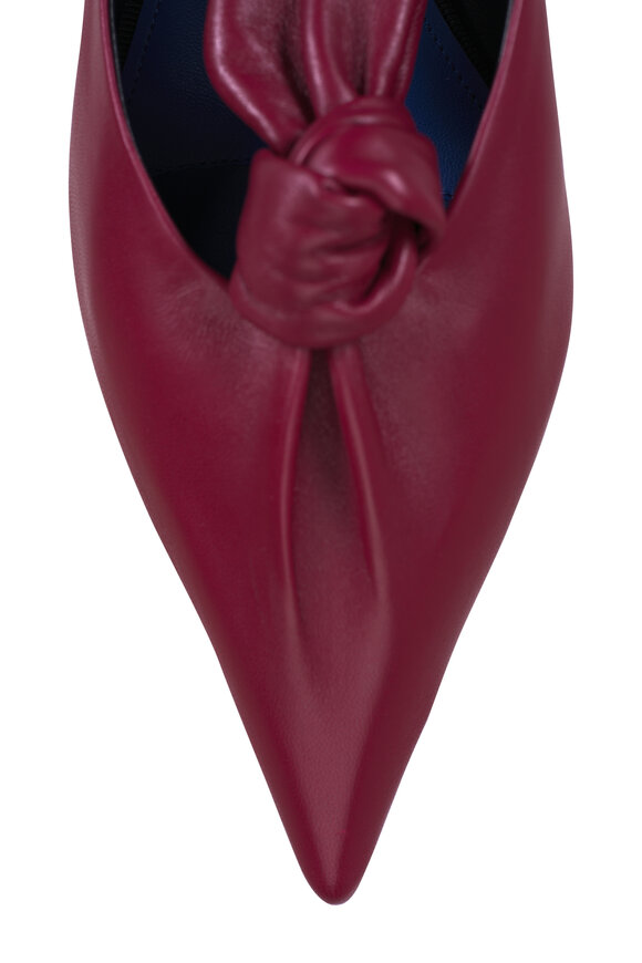Lanvin Midnight Step Bow Bacchus Leather Mule - view 5