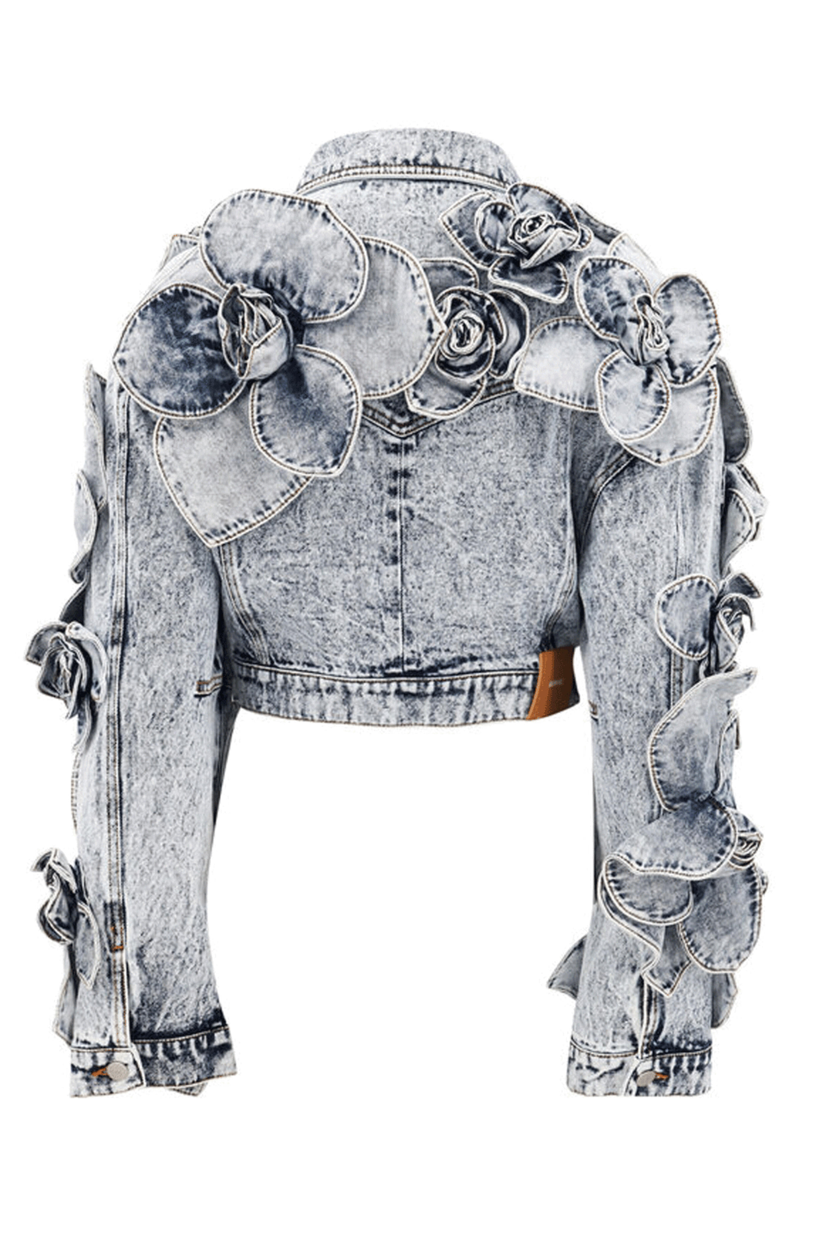 Aknvas - Lavacido Floral Cropped Denim Jacket | Mitchell Stores