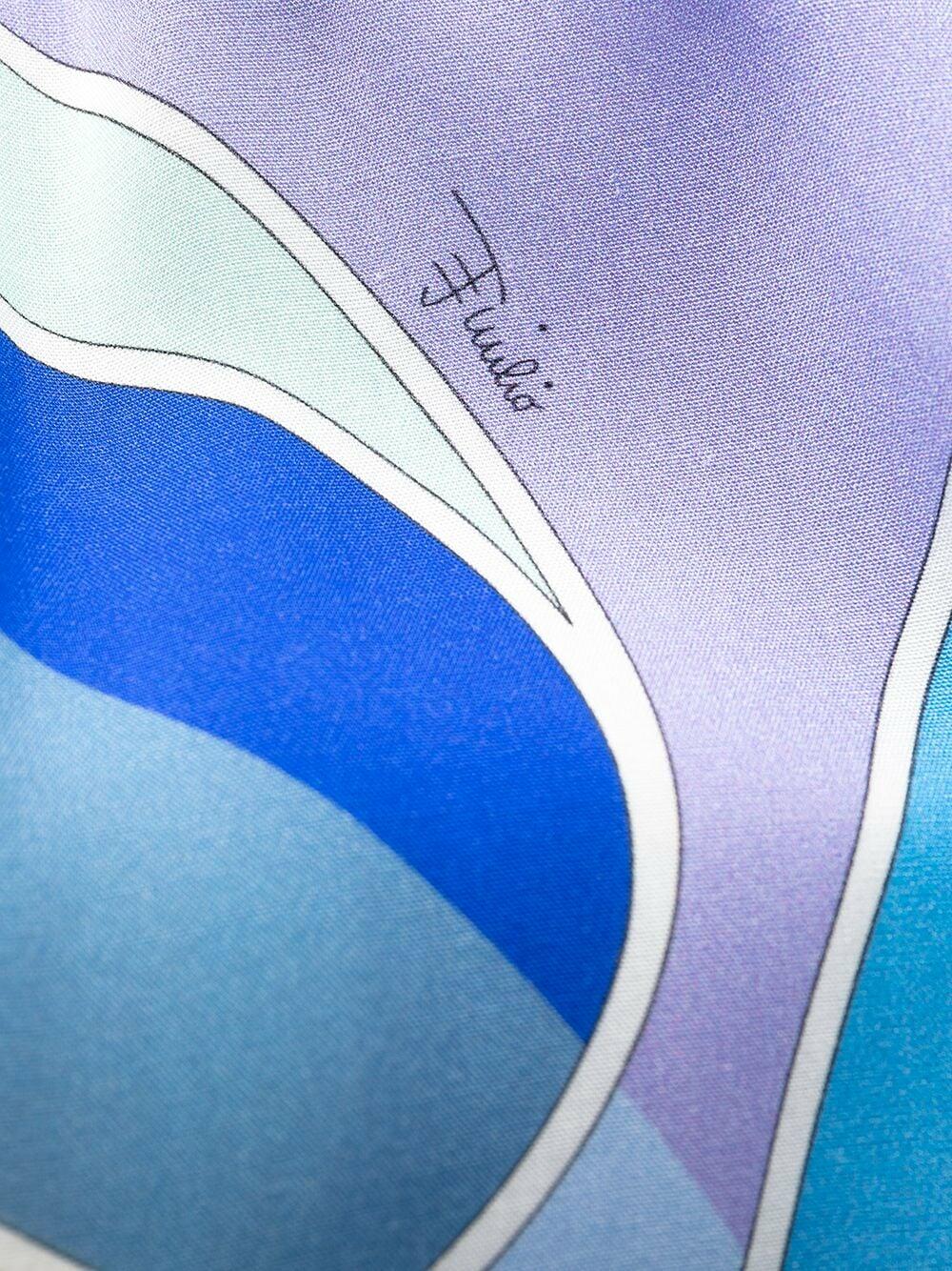 Pucci - Blue Quirimbas Print Halter Dress