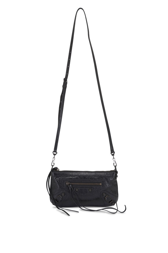 Balenciaga Le City Black Leather Pouch