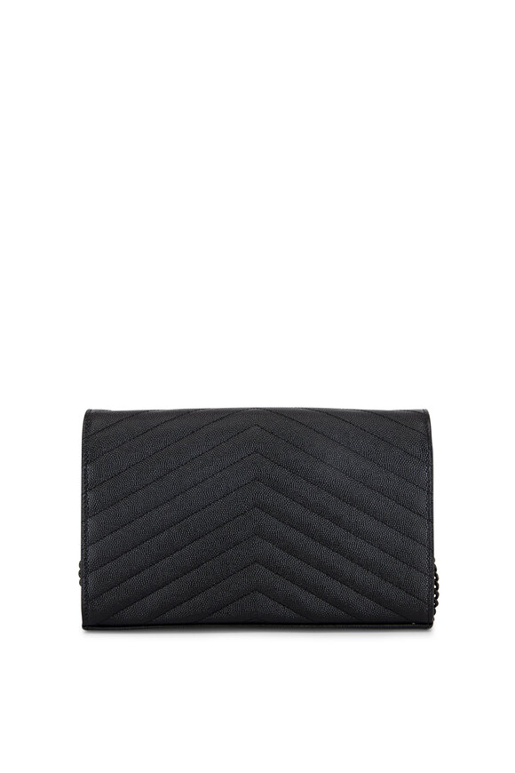 Saint Laurent - Monogram Matelassé Black Small Chain Clutch