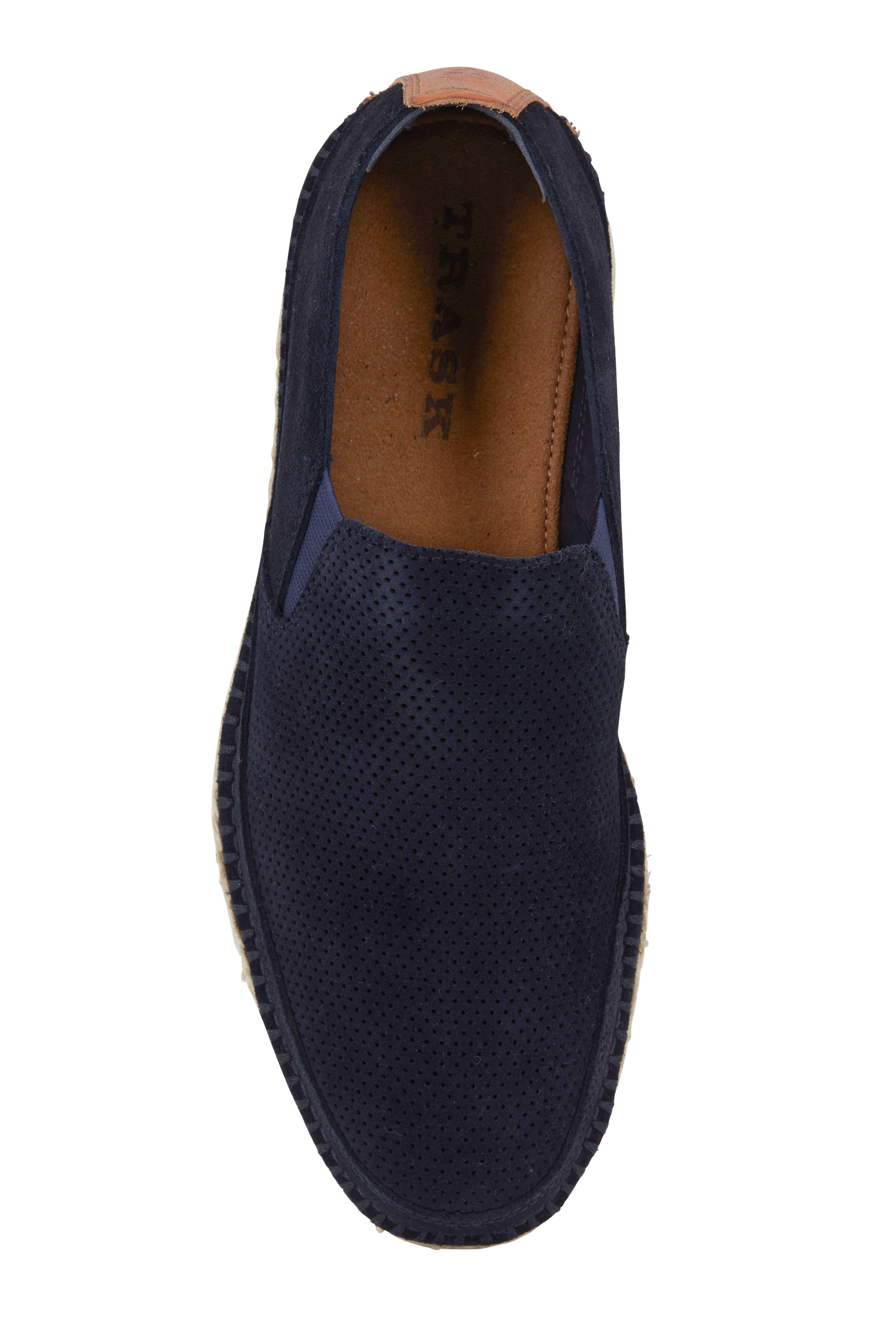 Trask Braxton Navy Blue Suede Loafer Mitchell Stores