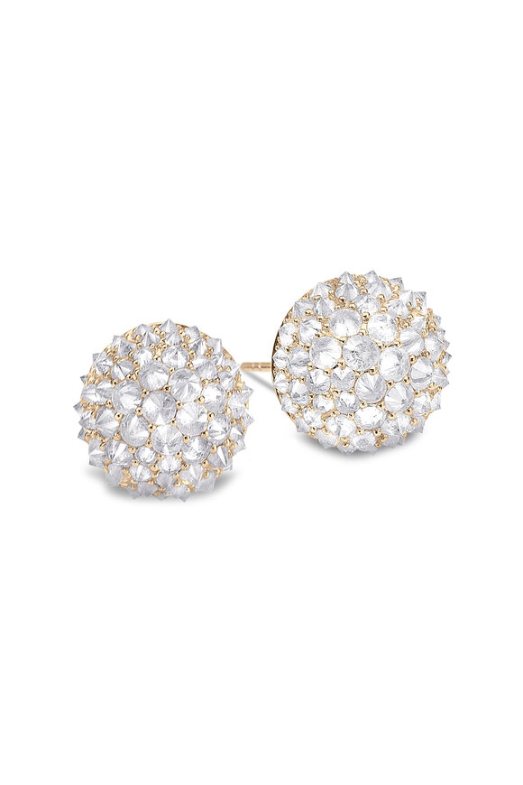 Nam Cho 18k Yellow Gold Half Ball Stud Earrings