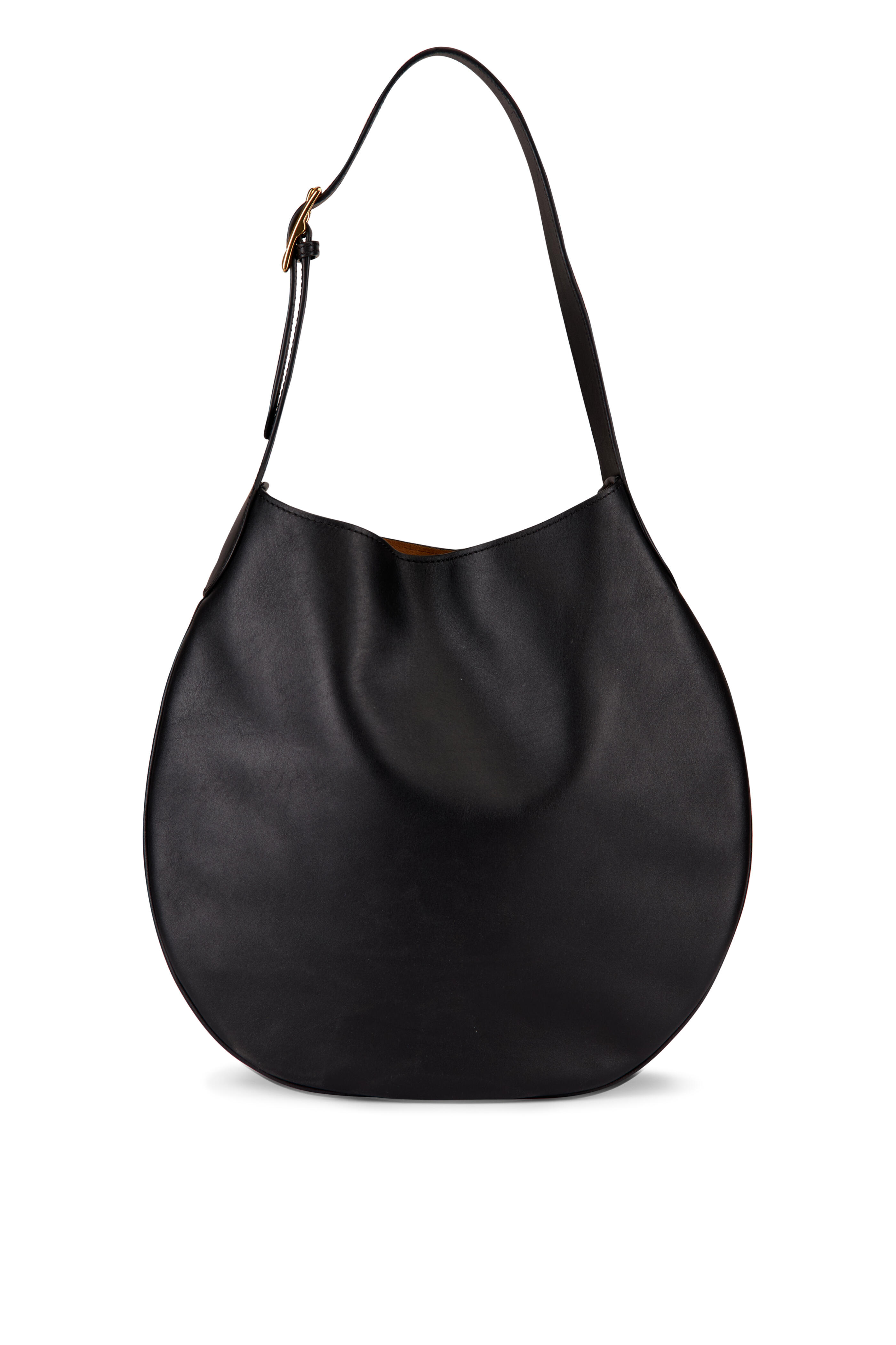 Nili Lotan - Jagger Black Leather Shoulder Bag - view 1