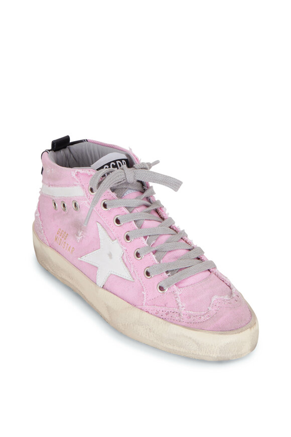 Golden Goose - Midstar Baby Pink & White Star Sneaker