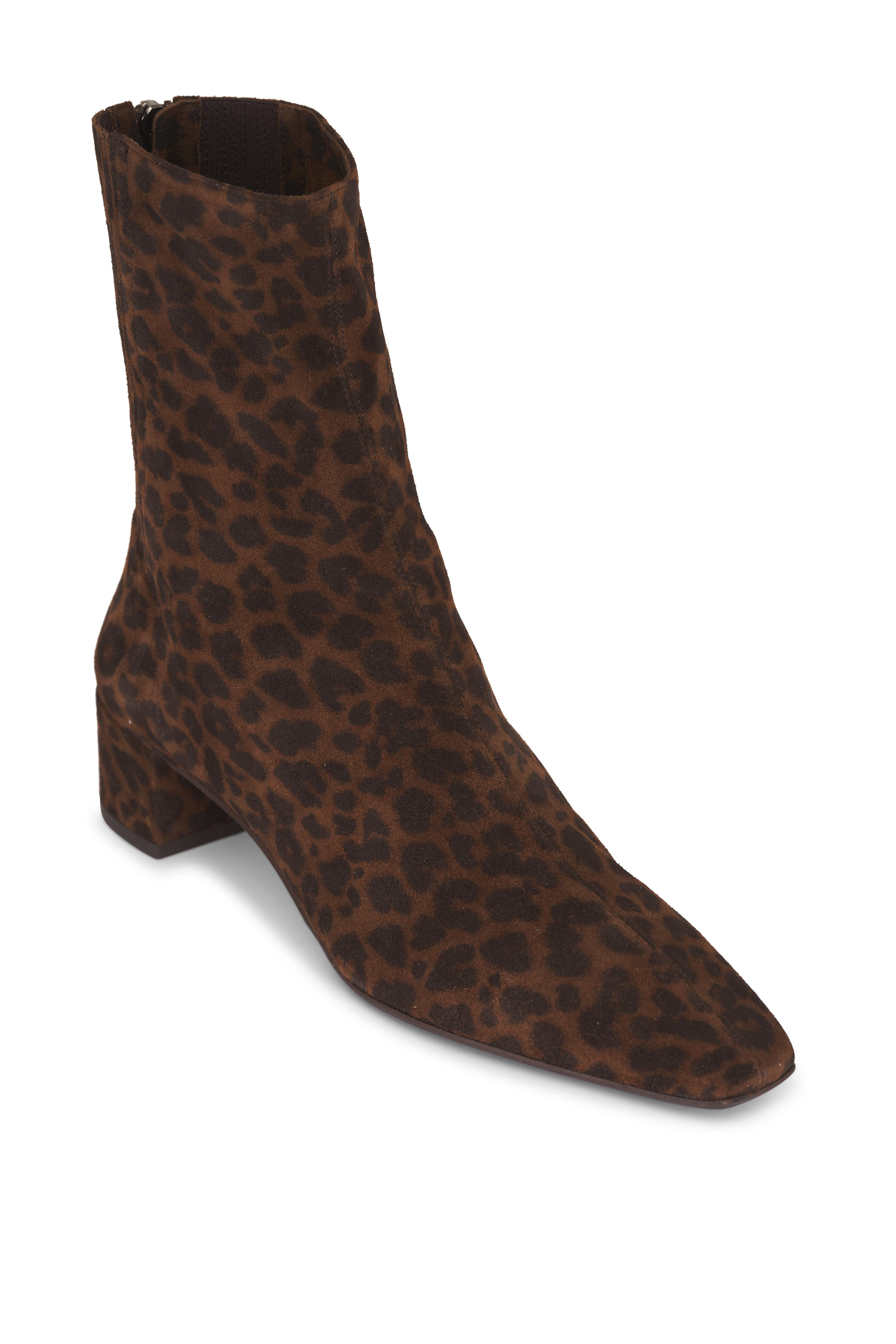 Aquazzura - Saint Honoré Animal Print Suede Boot, 35mm - view 1