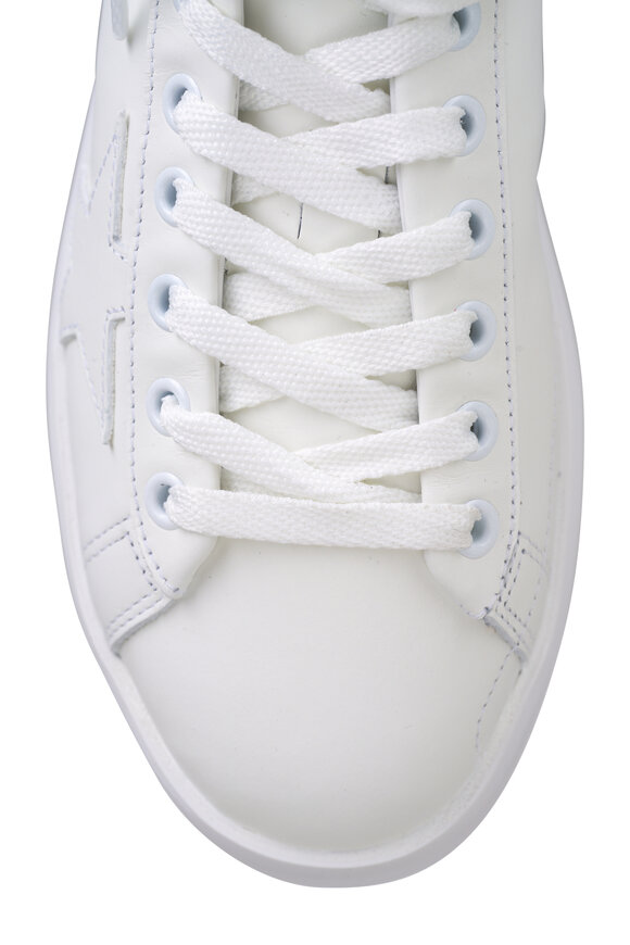 Golden Goose - Pure Star White & Black Leather Low Top Sneaker