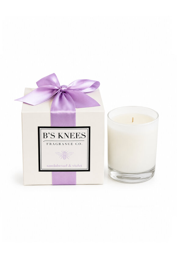 B'S Knees Sandalwood & Violet Single Wick Candle - view 1