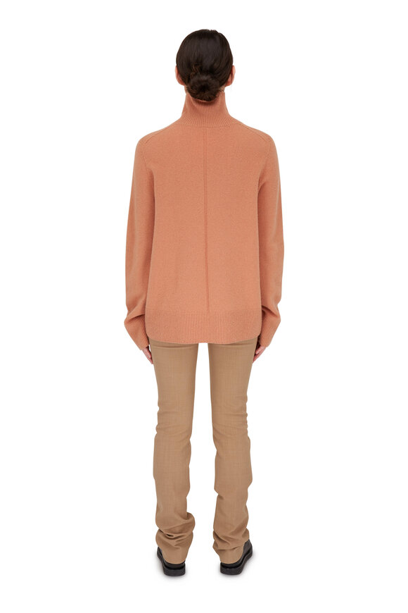 The Row - Milina Caramel Wool & Cashmere Turtleneck Sweater 