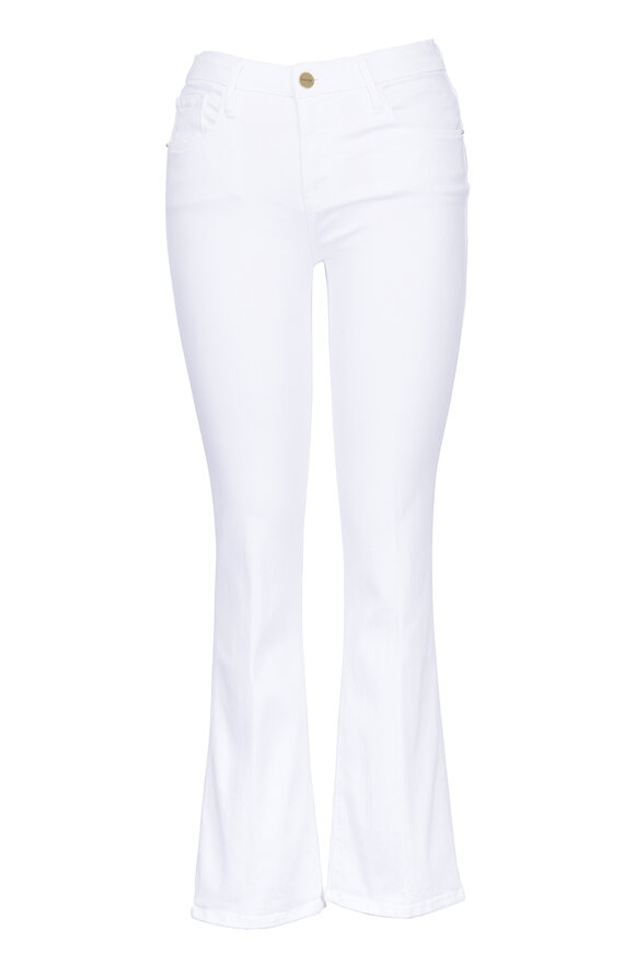 Frame - Le Crop White Mini Bootcut Jean