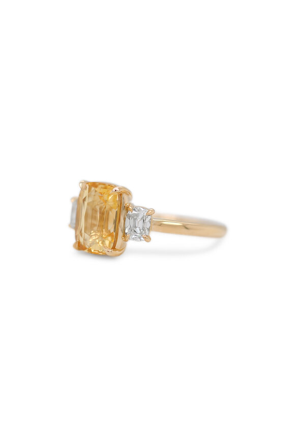 Kali Zoe 18k Yellow Gold Sapphire & Diamond Ring - view 1