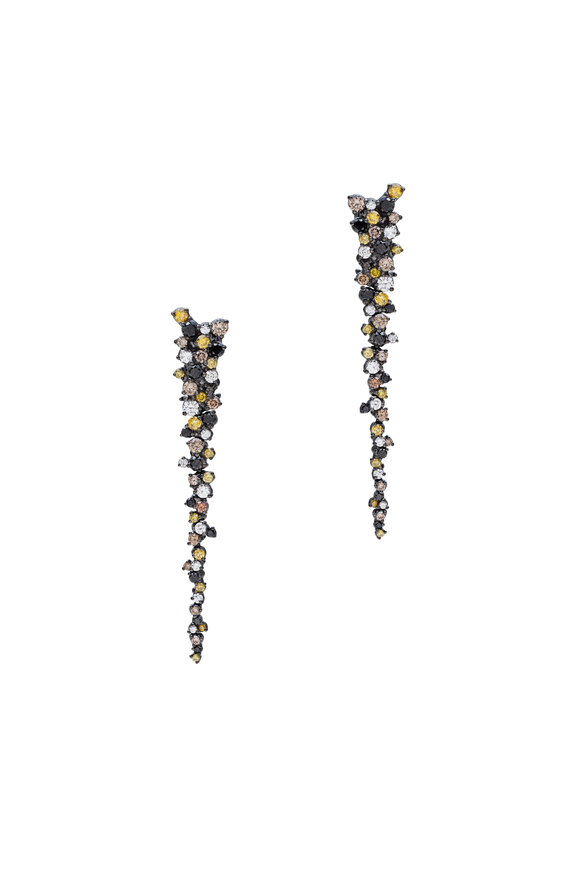 Paul Morelli - Yellow Gold Confetti Set Diamond Drop Earrings