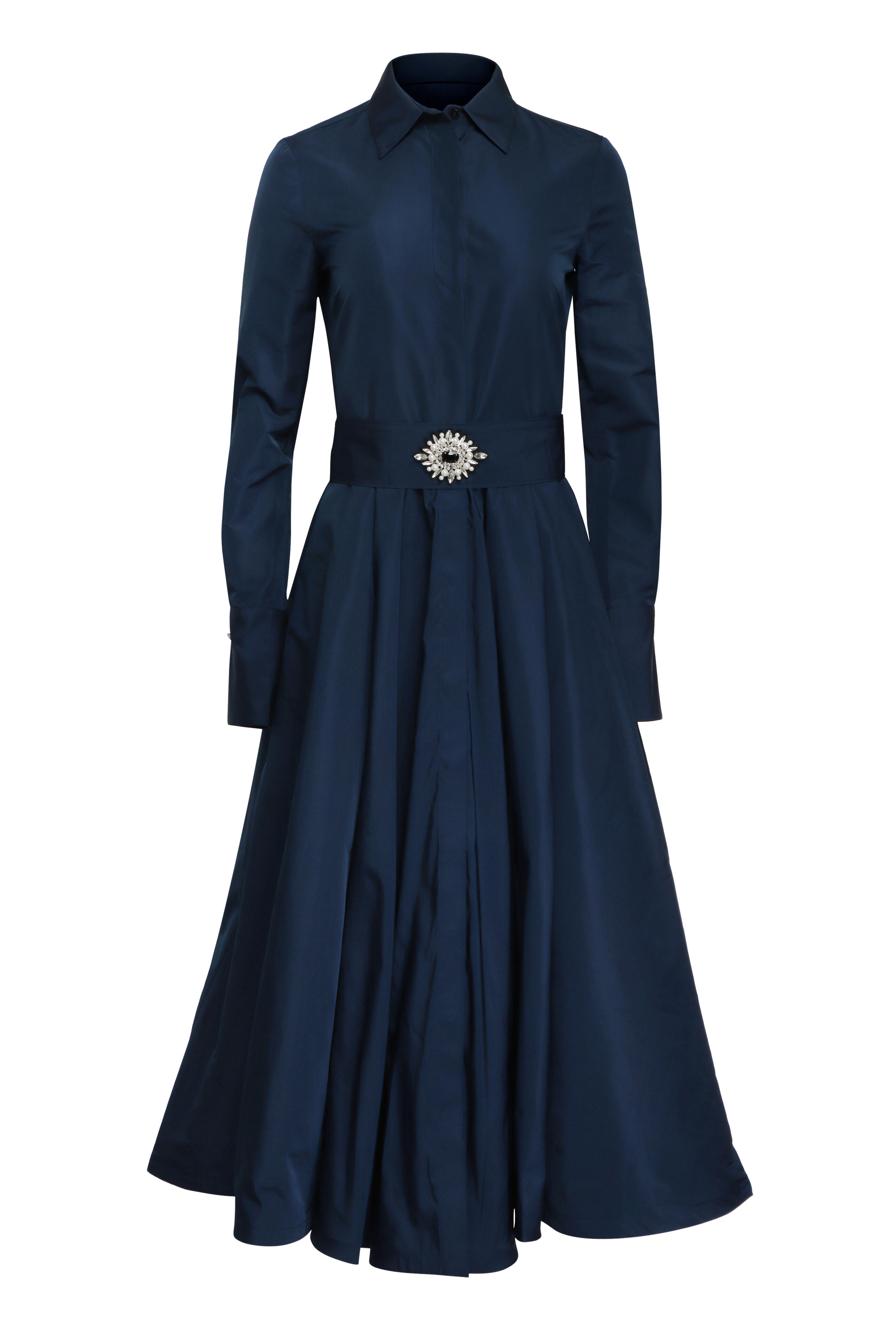 knee length dresses for ladies Bella Dahl Long Sleeve A-Line Shirt Dress, Endless Sea / L main image 1