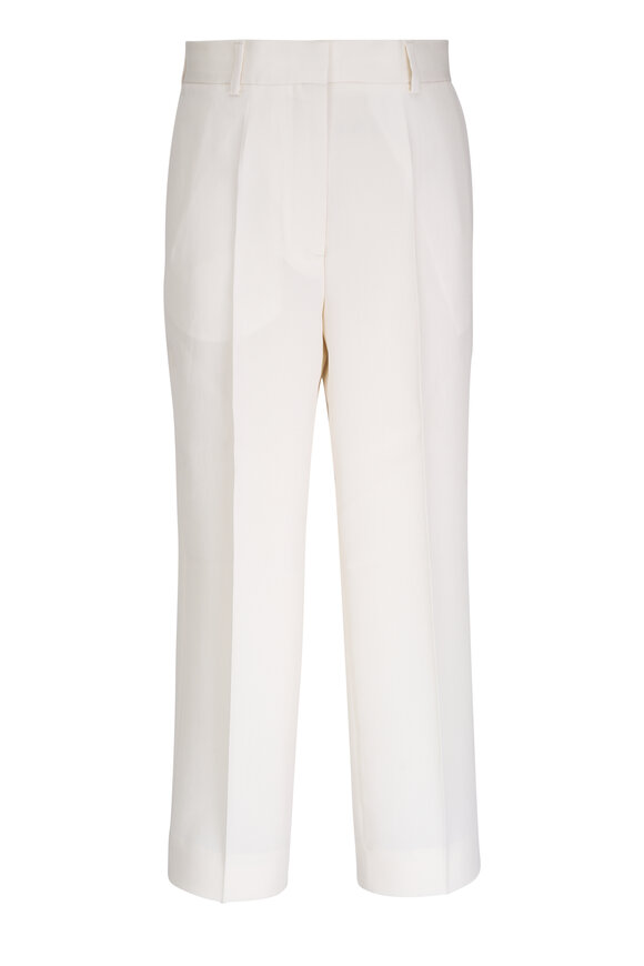 Totême Straight Cropped Off White Pant 