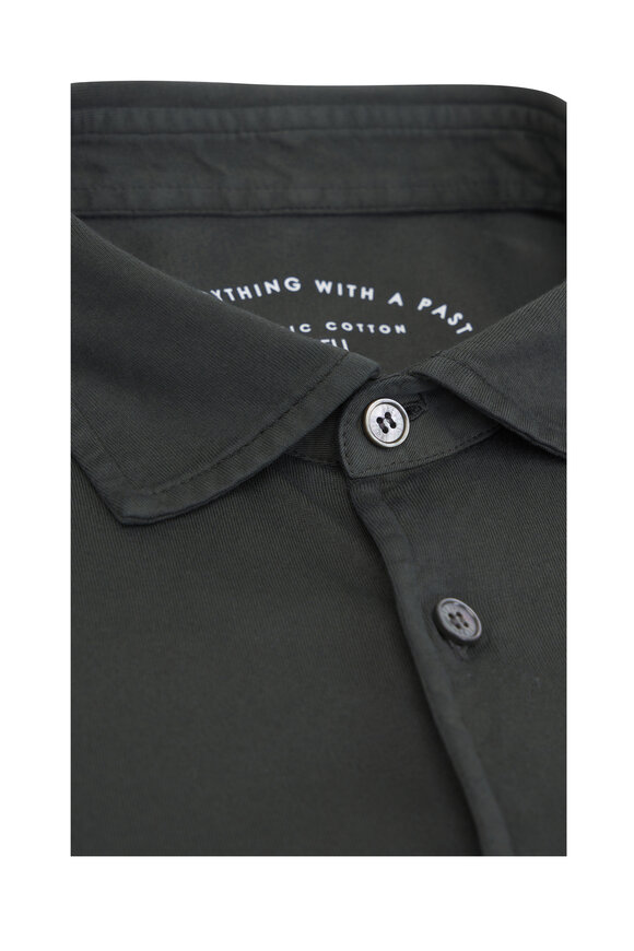 Fedeli Dark Green Cotton Sport Shirt - view 3
