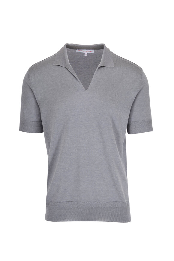 Mallory Pewter Cotton & Silk Polo