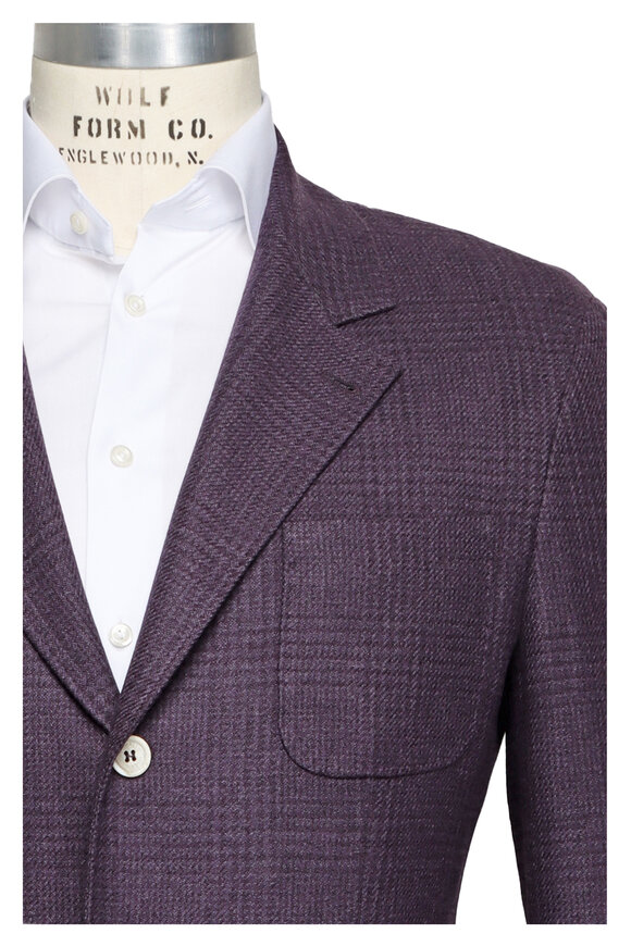 Brunello Cucinelli - Orange & Gray Prince Of Wales Sportcoat
