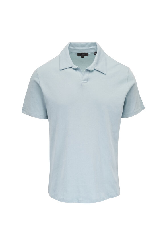 Vince Dark Cascade Cotton Johnny-Collar Polo