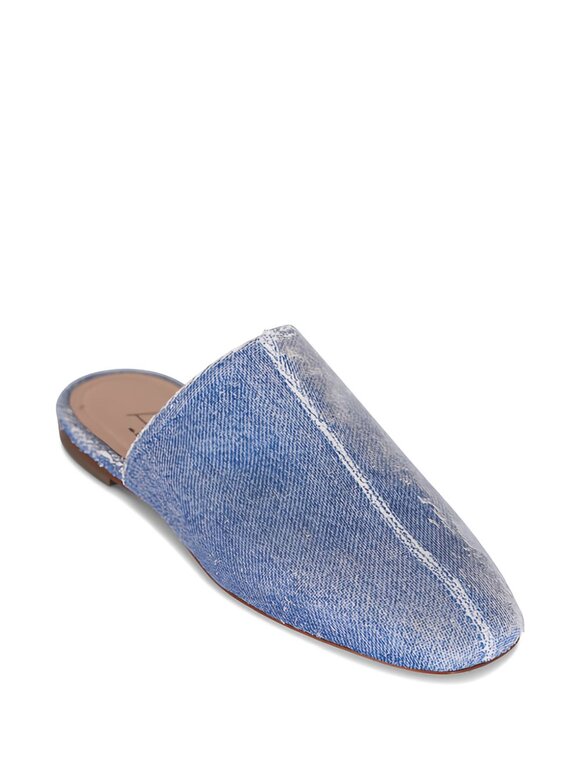 AGL Memy Denim Flat Leather Mule - view 8